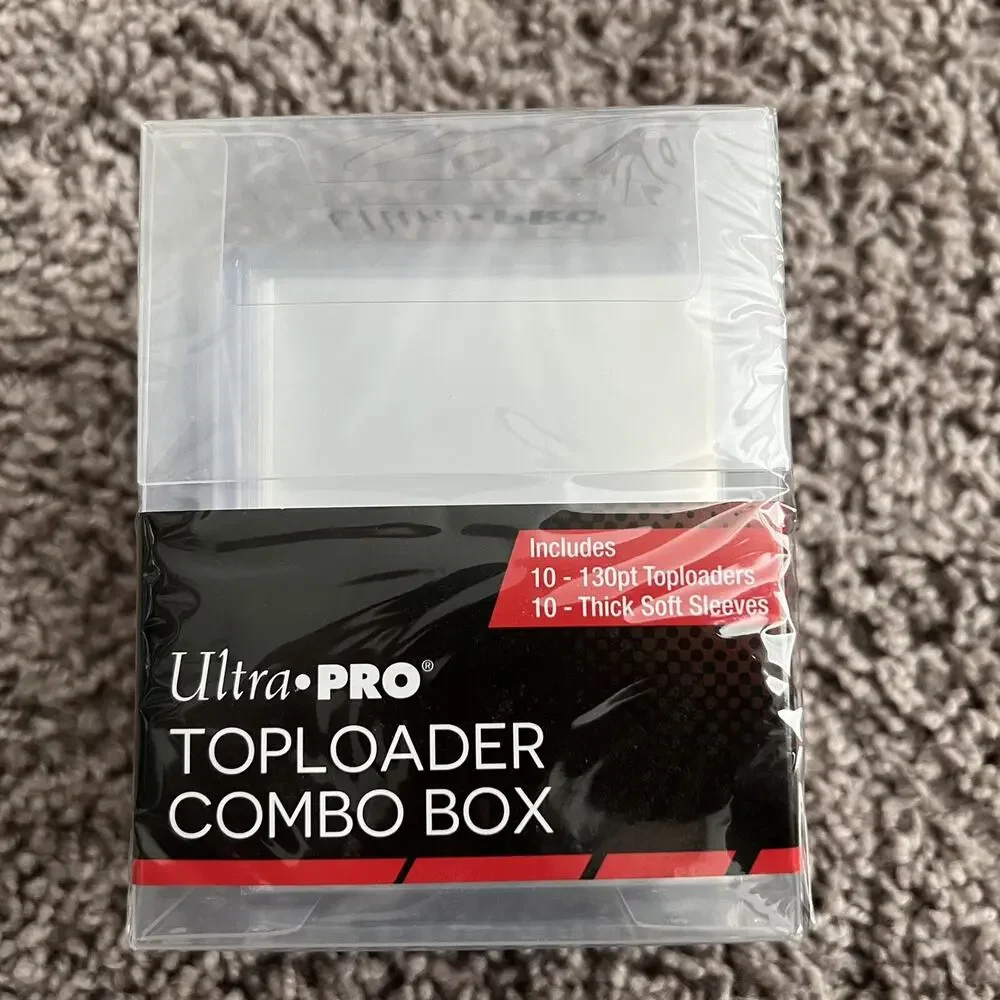 Ultra PRO Toploader Combo w/Clear Box, 10 130pt Toploaders 10 Sleeves LOT OF 2